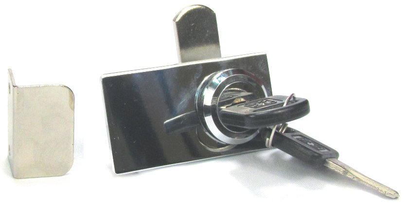 Armstrong Armstrong Lock Glass Cabinet Door Lock 410-3 Stainless Steel/Glass Security Lock Hardware